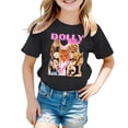 thumbnail image 1 of Oceanwell Toddler Kids Boys Girls Dolly Shirts Country Music Legend T-Shirt Crewneck Short Sleeve Casual Tops Shirts Blouse Black 3-4 Years,10-11 Years,Black, 1 of 3