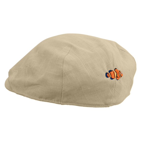 Ocellaris Clownfish Big Size Men's Linen Ivy Cap - Khaki 2XL-3XL