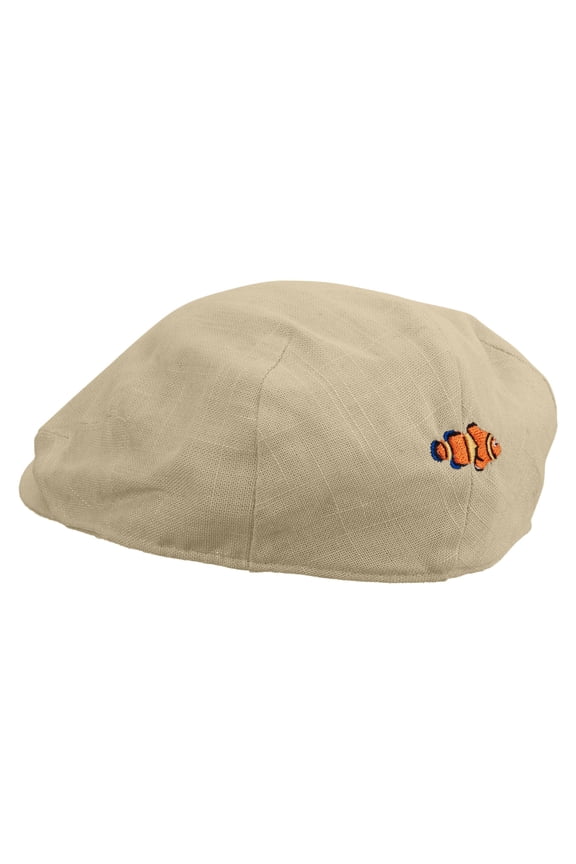 Ocellaris Clownfish Big Size Men's Linen Ivy Cap - Khaki XL-2XL