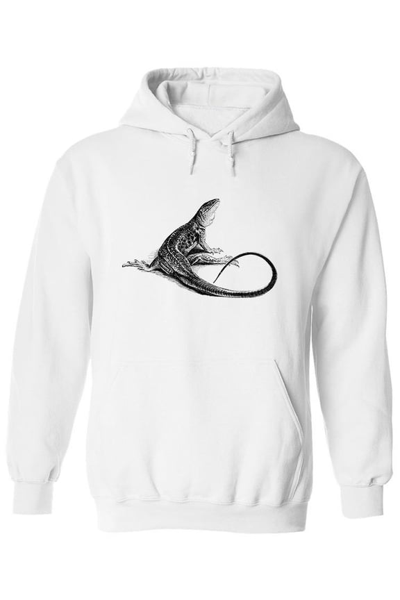 Ocellated Lizard Sketch Hoodie Men -Image by Shutterstock, Male Medium