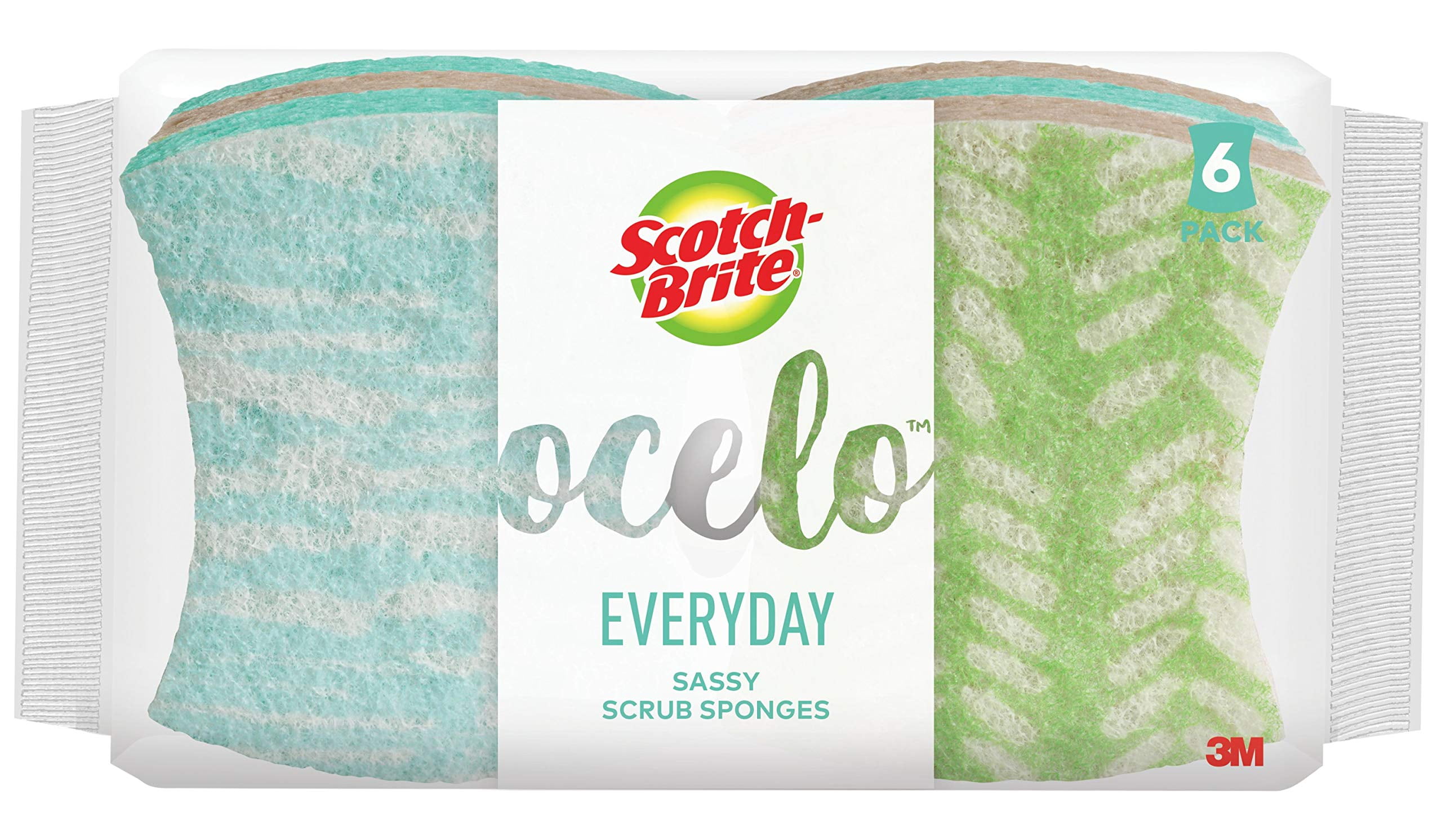Ocelo No Scratch Scrub Sponge, 6Count (Pack Of 2)