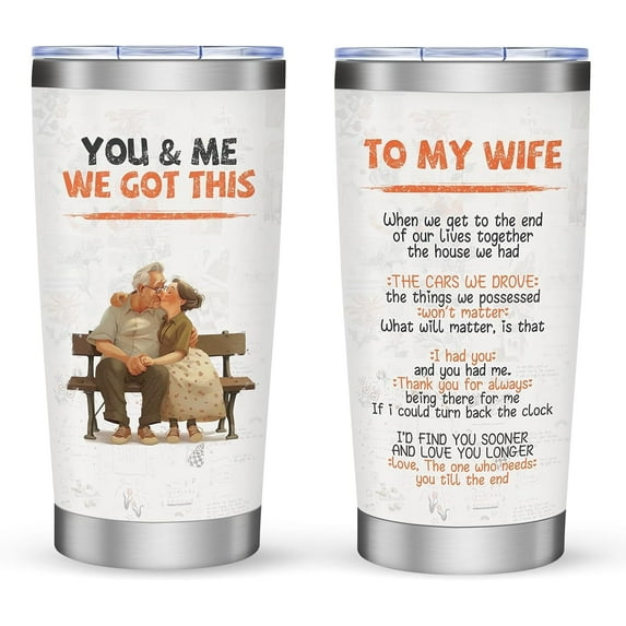 Ochapa 20oz Tumbler Stainless Steel Gifts for Wife from Husband, Romantic Anniversary Wedding Gifts for Her Women, Wife Birthday Gift Ideas Valentines Day, I Love You Wife Gifts