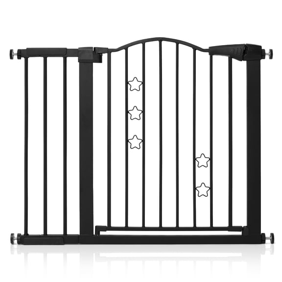 Ochapa 30" Tall Pet Metal Fence Gate, Fits 22.05" Openings, Safety Barrier for Dogs & Cats, Indoor Doorway Pet Gate