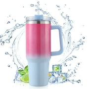 Ochapa 40 oz Tumbler with Handle and Straw, Travel Mug for Car, 2-in-1 Lid Stainless Steel Tumblers