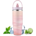 thumbnail image 1 of Ochapa Sugar pink 30oz Tumbler Stainless Steel With Handle Flip Straw, Leakproof Travel Mug iced Coffee Cup, 1 of 6