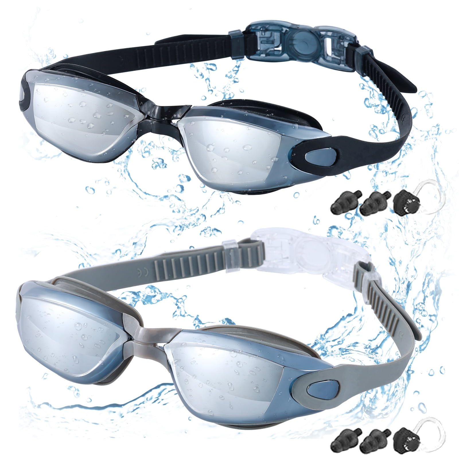 VIEW V-230ASA Blade Orca Racing Goggles - Blue Mirrored Lens With