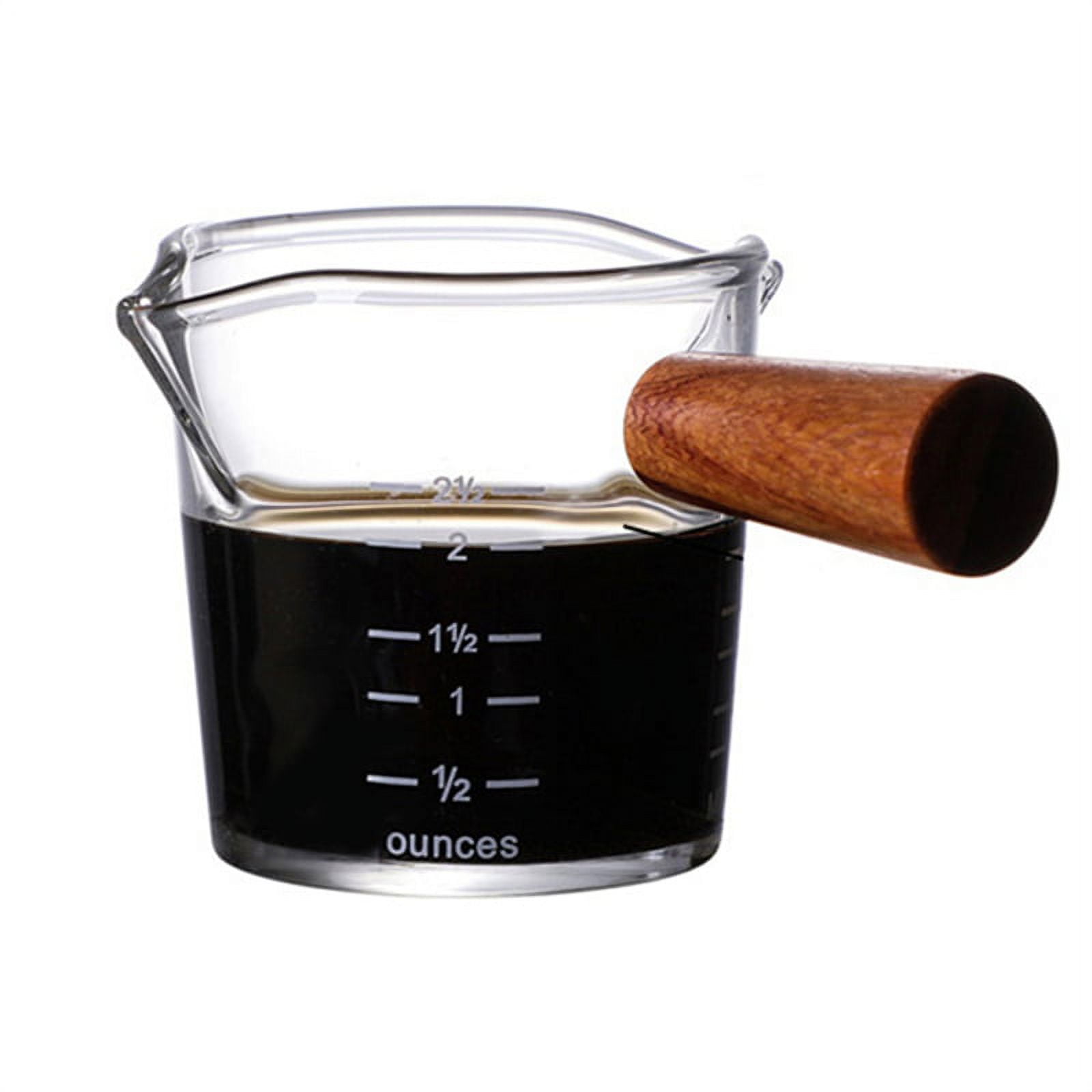 Dropship 1pc Double Spout Measuring Cup With Wooden Handle; Household Glass  Measuring Cup; Kitchen Supplies to Sell Online at a Lower Price