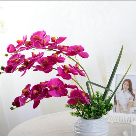 Ochine Artificial Flowers Faux Butterfly Orchid Silk Flowers for Wedding Home Office Party Hotel Yard Decoration Restaurant Patio Festive Furnishing
