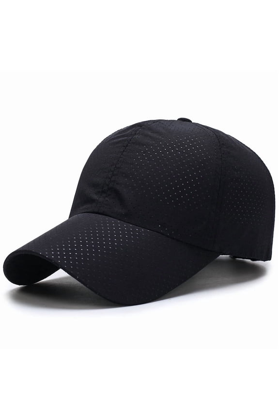 Baseball Cap Men Women, Adjustable Breathable Mesh Plain Hat, Washable, Quick Dry, Classic Low Profile Dad Hat Performance Cap Beanies Sombreros