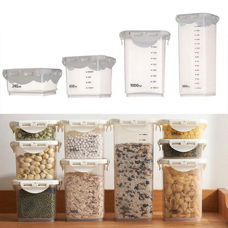Ochine Glass Food Storage Containers with Lids - Kitchen Canisters - Candy,  Cookie, Rice and Spice Jars - Sugar or Flour Container - Big and Small
