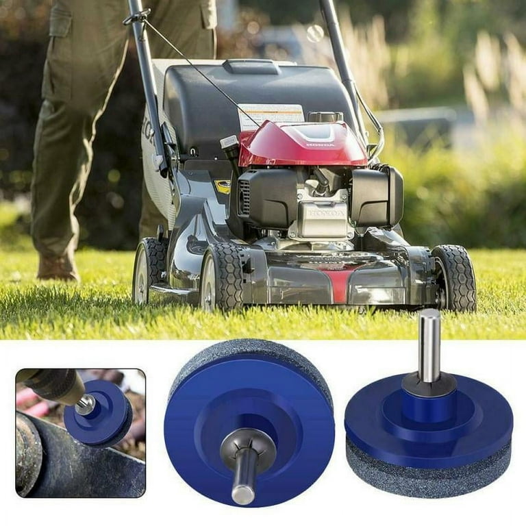 Ochine Lawn Mower Blade Sharpener Universal Multi Sharp Rotary Lawnmower Sharpen for Power Drill Hand Drill and Lawn Mower Blade Balancer
