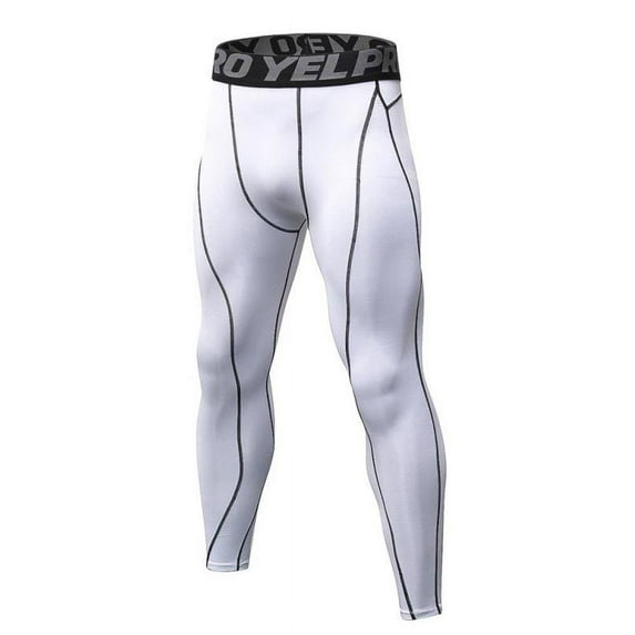 Ochine Men's Cool Dry Funny Letter Comfy Stretch Compression Pants Performance Tights Athletic Leggings for Cycling Running Workout Running Sports, S-2XL