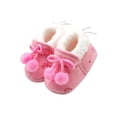 thumbnail image 1 of Ochine Newborn Baby Boy Girl Cute Plus Cashmere Bownot Slippers Warm Cotton Wool Shoes, 1 of 6