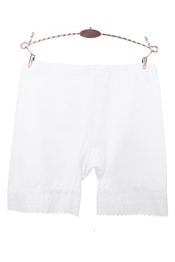 Women Slip Shorts Boyshorts Ultra-Soft Seamless Modal Lacy Mid Thigh Solid Color Short Leggings Stretch Comfy No Show Panties Undershorts for Under Dress, M-2XL