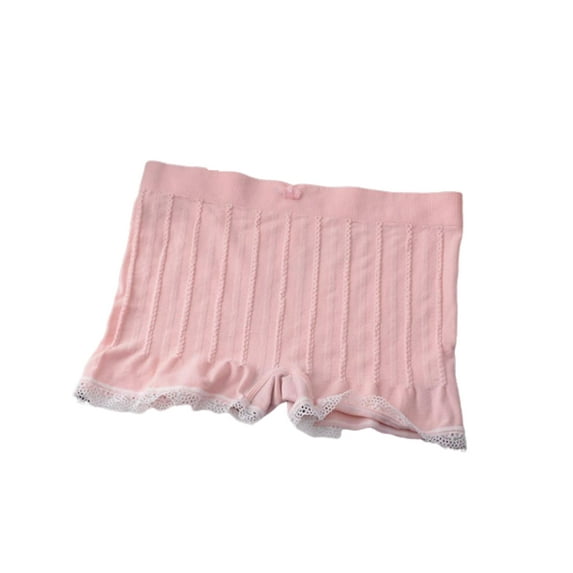 Ochine Women Slip Shorts Ultra-Soft Seamless Stretch Silk Like Lace Trim Boyshorts Mid Thigh No Show Panties Short Leggings Undershorts for Under Dress
