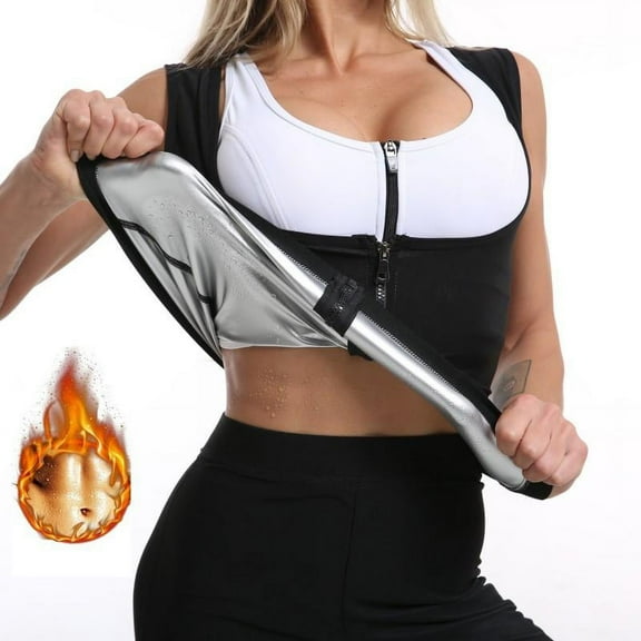 Ochine Women Waist Trainer Vest, Open Bust Zipper Slimmer Corset Sauna Tank Top Weight Loss Body Shaper Premium Workout Shirt, S-4XL