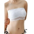 thumbnail image 1 of Ochine Women's Bandeau Floral Lace Tube Top Bra Strapless Seamless Stretchy Bras, Average Size, 1 of 2
