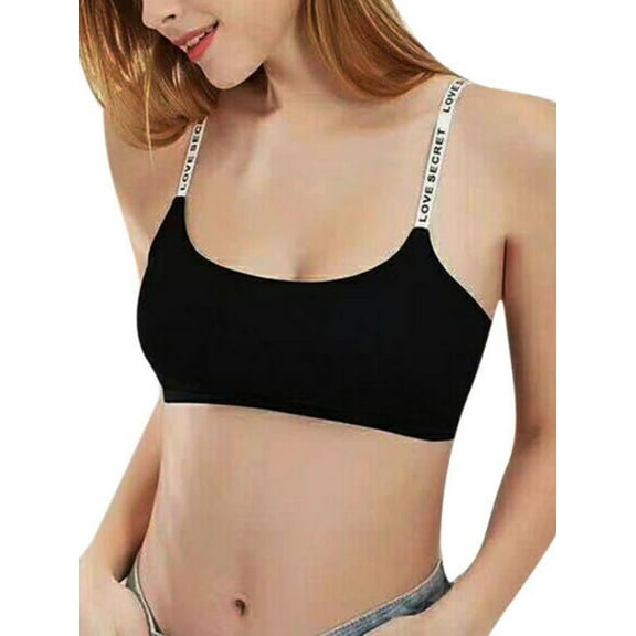 Ochine Women's Bandeau Removable Cup Funny Strap Cami Top Bra with Sayings, Average Size