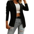 thumbnail image 1 of Ochine Women's Blazer for Work Office Open Front 3/4 Sleeve Long Sleeve Business Jacket, 1 of 4