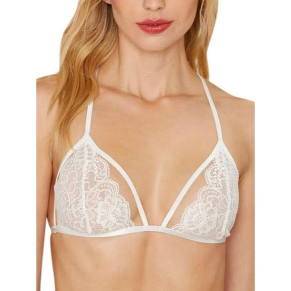 Ochine Women's Bra Sexy Sheer Floral Lace Bra Halter Bralette Plunge Unlined Ajustable Strap Bra,S-XL