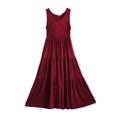 thumbnail image 1 of Ochine Women's Summer Tank Dress Casual Sleeveless Layered Dress Satin Maxi Dresses Party Wedding, Average Size, 1 of 1