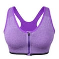 thumbnail image 1 of Ochine Zipper Front Closure Push Up Racerback Yoga Sports Bras for Women,Comfortable Wirefree Post-Surgery Bra, 1 of 8