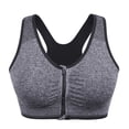 thumbnail image 1 of Ochine Zipper Front Closure Push Up Racerback Yoga Sports Bras for Women,Comfortable Wirefree Post-Surgery Bra, 1 of 7