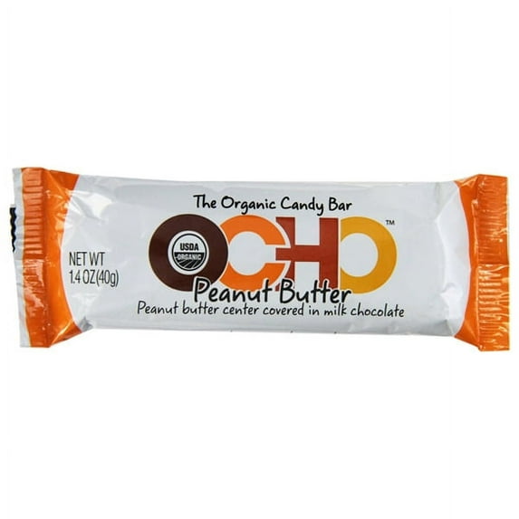 Ocho Candy Bar Peanut Butter 1.4 Ounce Pack of 18