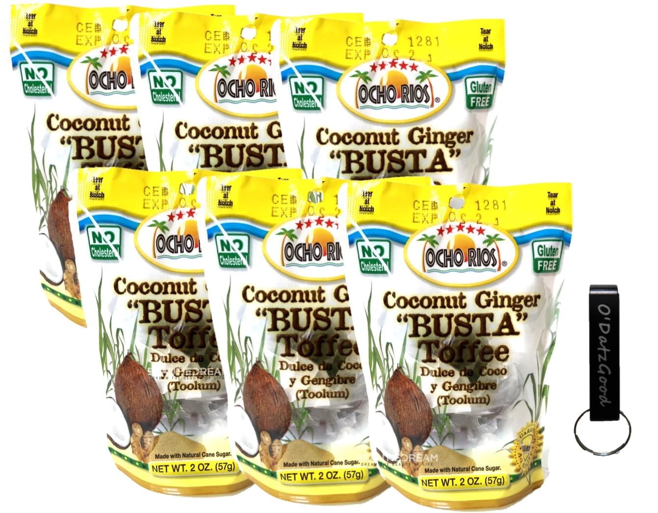 Ocho Rios Busta Toffee 2 oz (57g) Pack of 6 Packaged w/ ODatzGood