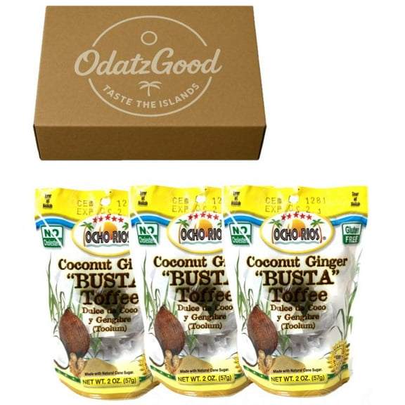 Ocho Rios Busta Toffee 2oz (57g) 3-Pack  Curated & Packaged by ODatzGood