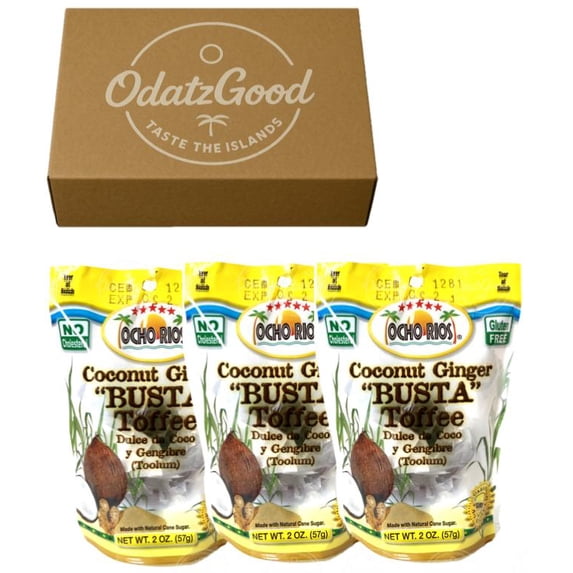Ocho Rios Busta Toffee 2oz (57g) 3-Pack – Curated & Packaged by ODatzGood