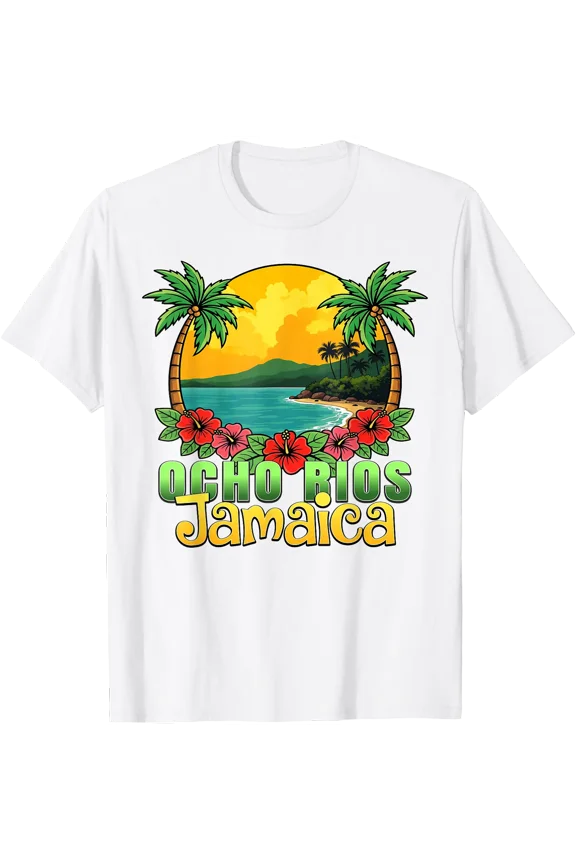 Ocho Rios Jamaica Beach Tropical Sunset Summer Vibes T-Shirt, Unisex T-Shirt