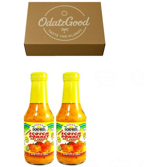 Ocho Rios Scotch Bonnet Sauce 14oz (396ml) 2-Pack – Product of St. Lucia – Curated & Packaged by ODatzGood