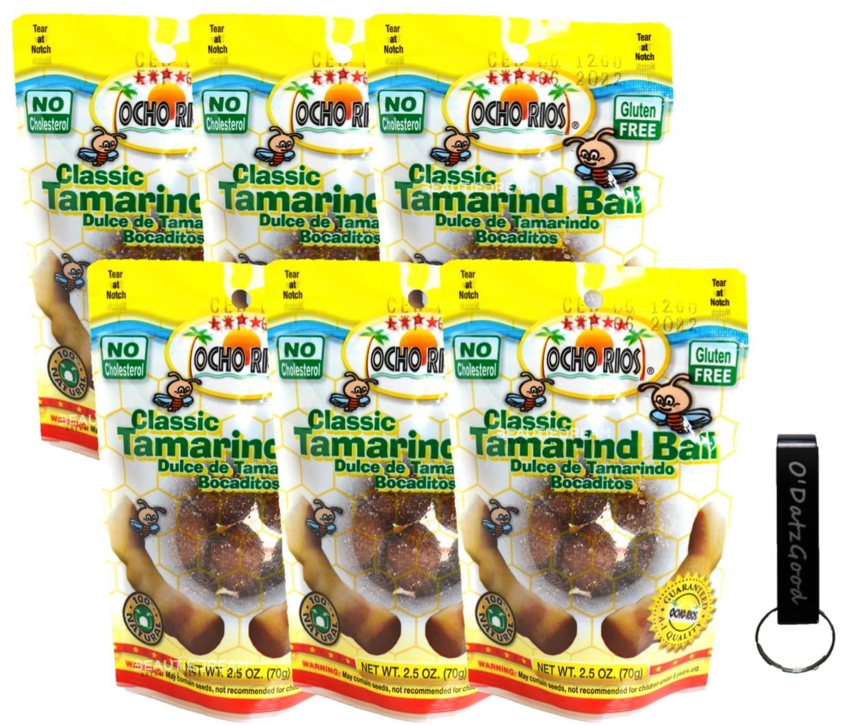 Ocho Rios Tamarind Ball 2.5 oz (70g) Pack of 6 Packaged w/ ODatzGood
