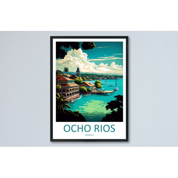Ocho Rios Travel Ocho Rios Hanging Home Décor Ocho Rios Lovers Caribbean Wall Decor Unframed Paper Print