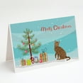 thumbnail image 1 of Ocicat 2 Cat Merry Christmas Greeting Cards and Envelopes Pack of 8, 1 of 2