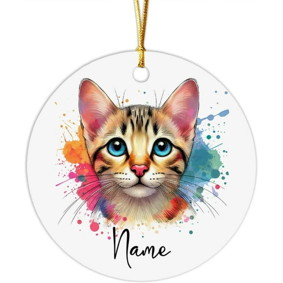 Ocicat Ornament, Customized Ocicat Christmas 2025 Ornament Gift, Ocicat Lover Ornament Keepsake, Personalized Ocicat's Name Ornament On Christmas Birthday, Custom Ocicat Colorful Ornament C5aVF6
