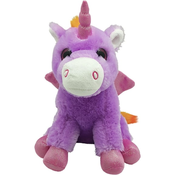 Ocinapals 9" Rainbow Purple Plush Unicorn – Soft & Cuddly Fantasy Toy