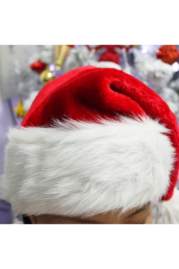 Christmas Cap Thick Ultra Soft Plush Cute Santa Claus Holiday Fancy Dress Hat Unstructu Caps Man Hat for Men