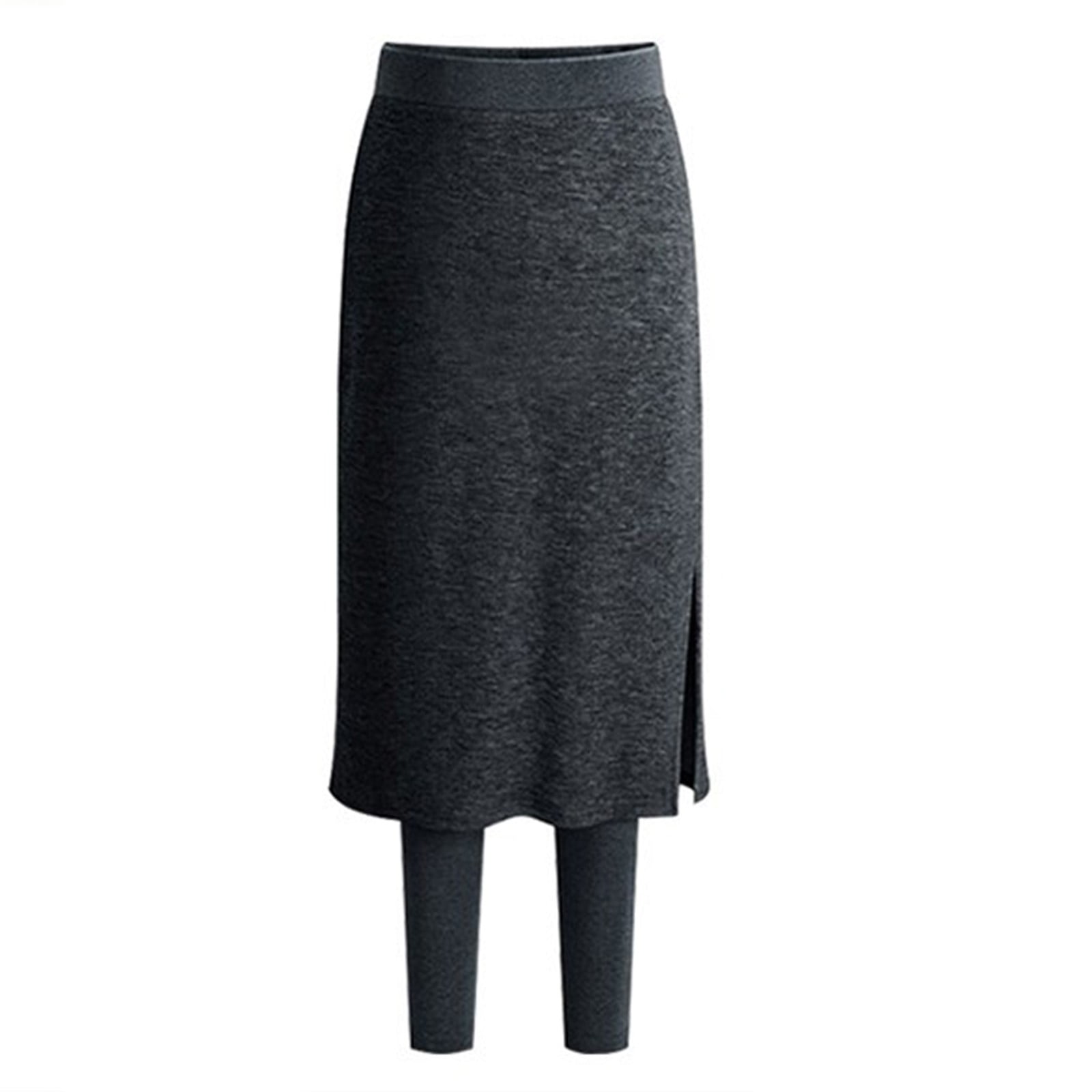 Ociviesr Plush And Thickened Leggings Skirt With Two Piece To Piece ...