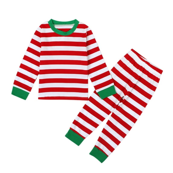 Ociviesr Toddler Kids Boys Girls PJ's Pajamas Christmas Sleepwear Striped T-shirt Pants Outfits Clothes Set Pajamas Boys Toddler Boy