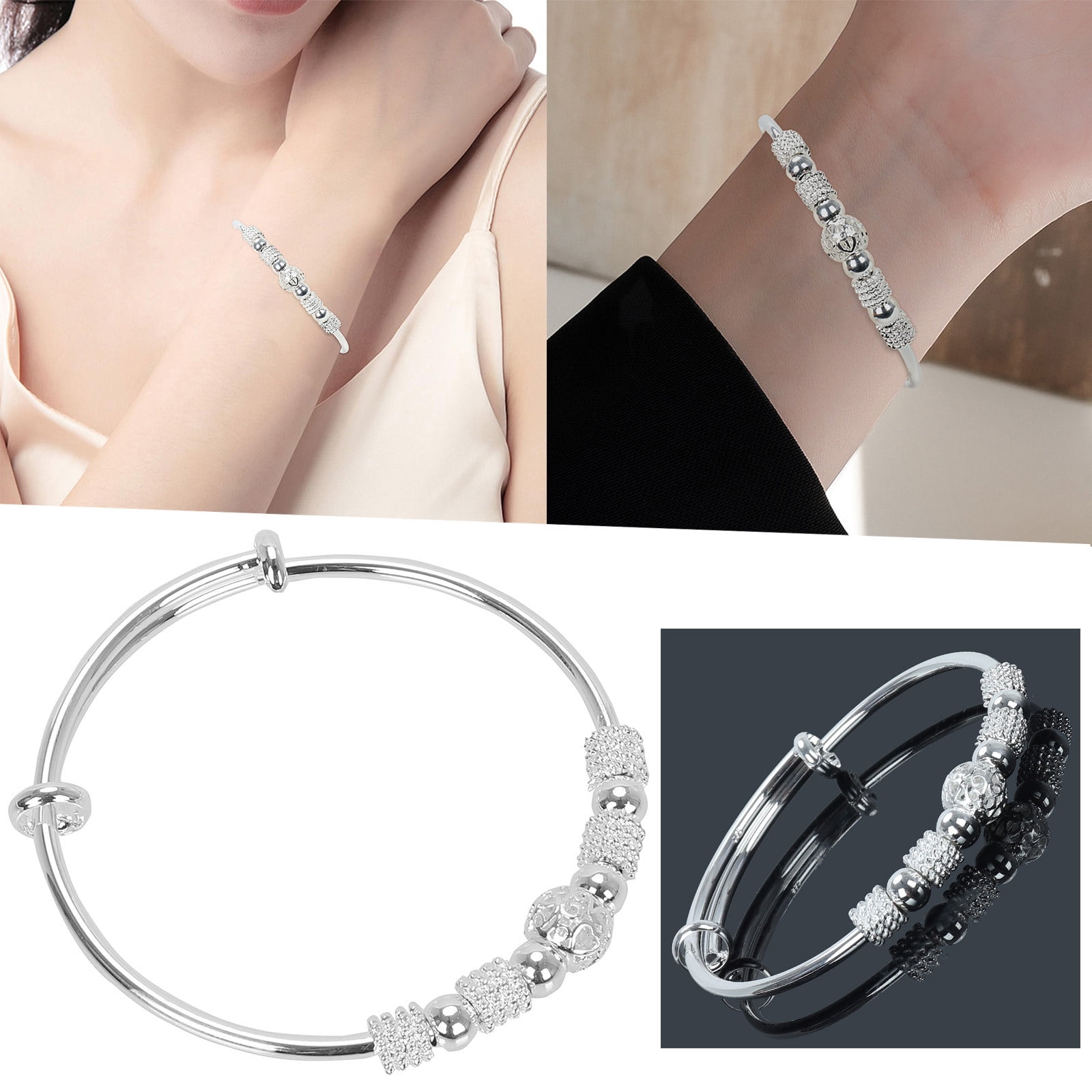 Ociviesr Women'S 925 Silver Hollow Chain Bracelet Charm Wrist Ociviesr Women'S 925 Silver Hollow Chain Bracelet Charm Wrist