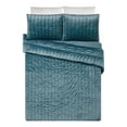 thumbnail image 1 of Dee Ocleppo Velvet Cable Blue 3-Piece Quilt Set, Full/Queen, 1 of 7