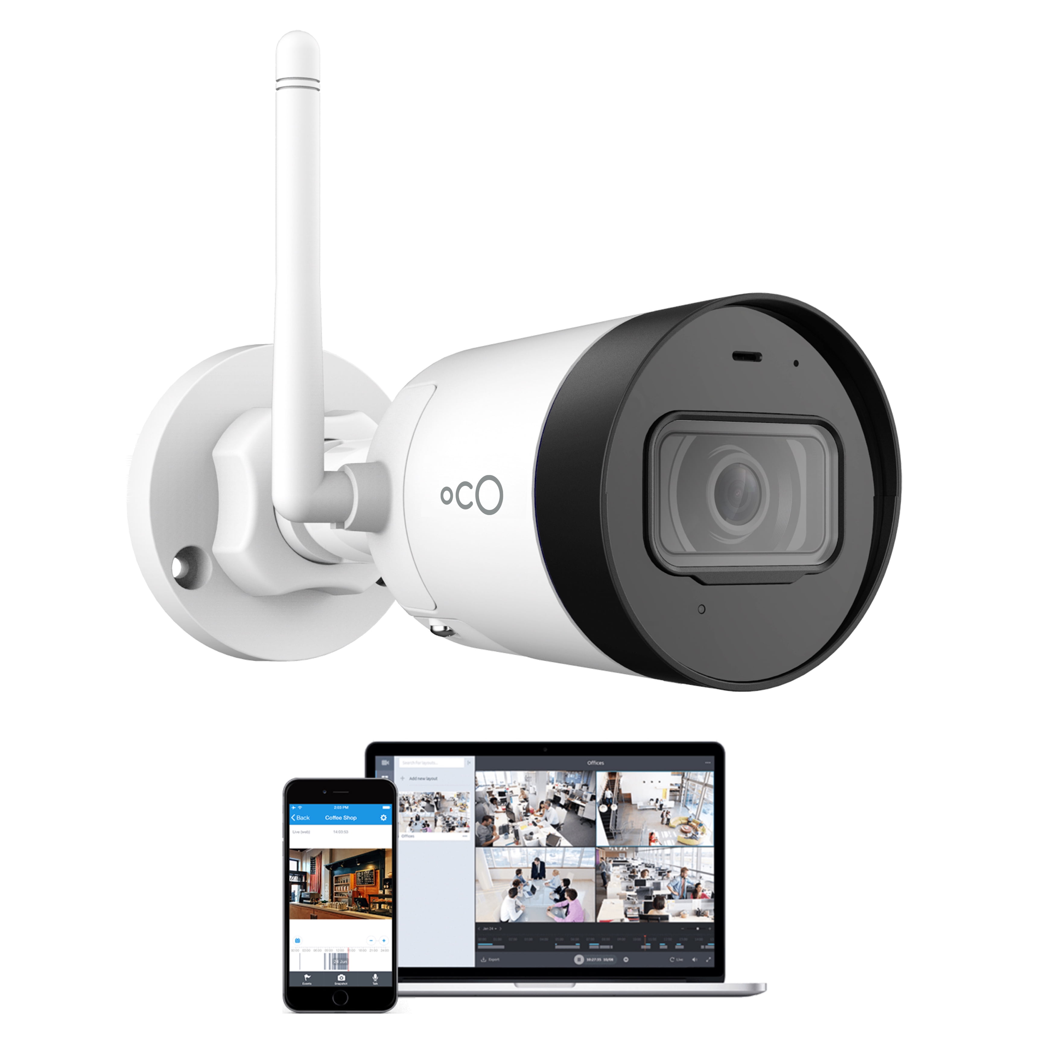 Oco Bullet Outdoor Indoor Security Camera 1080p Weatherproof SD card ...