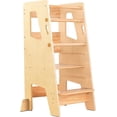 thumbnail image 1 of Ocodile Toddler Standing Tower - Safe Montessori Step Stool - Varnished, 1 of 6