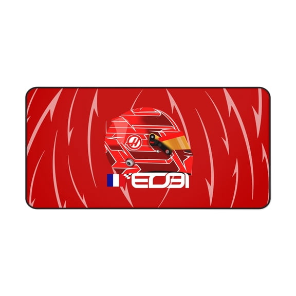 Ocon 31 Formula Racing 2026 Helmet Desk Mat - Large Extended Gaming Mouse Pad, Premium Grand Prix Style Workspace Decor, Non-Slip