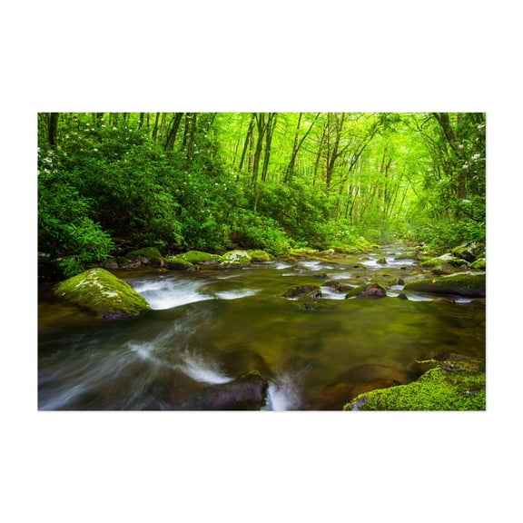 Oconaluftee River Cascades 01 - North Carolina Photography Unframed Wall Art Print 5 x 7 inches