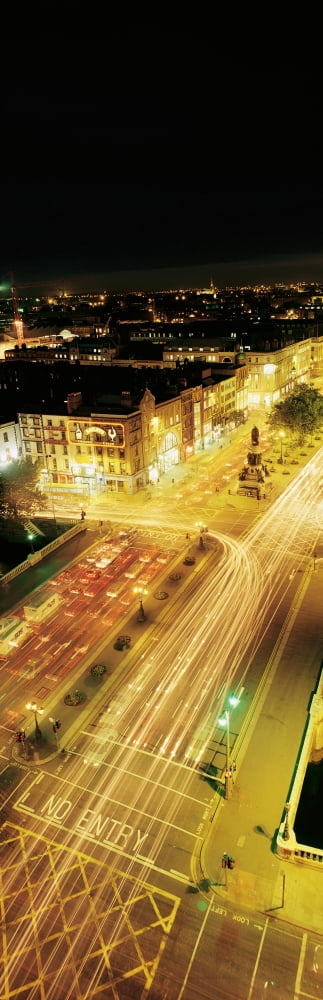 Oconnell Street Dublin City Dublin Ireland Canvas Art - The Irish Image Collection Design Pics (11 x 34)