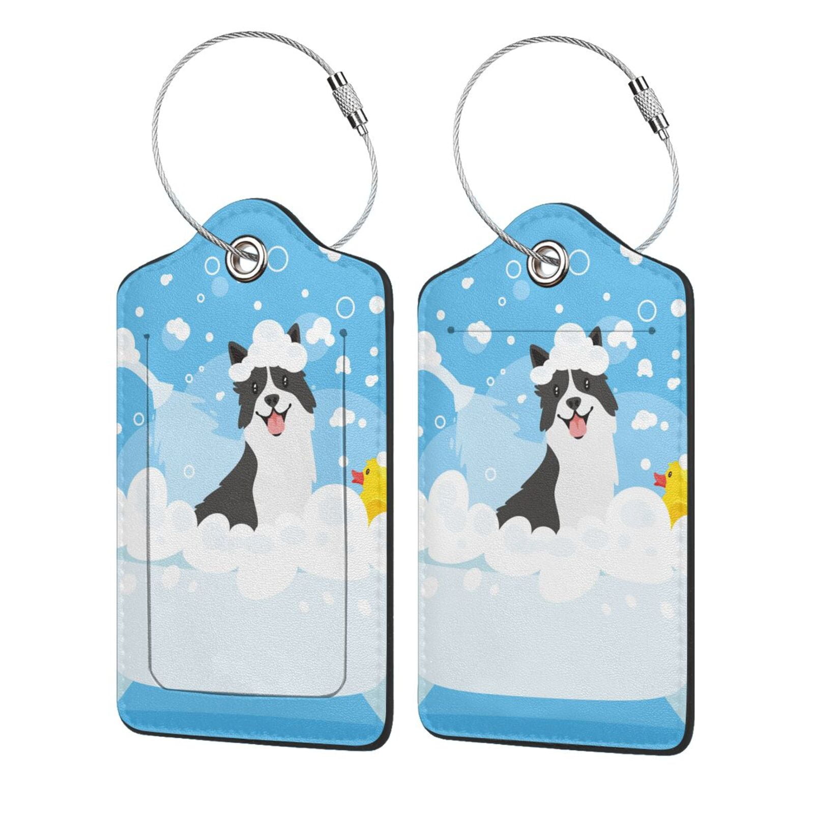 Ocsxa 1 Luggage Tag For Suitcases Leather Privacy Cover Id Label With