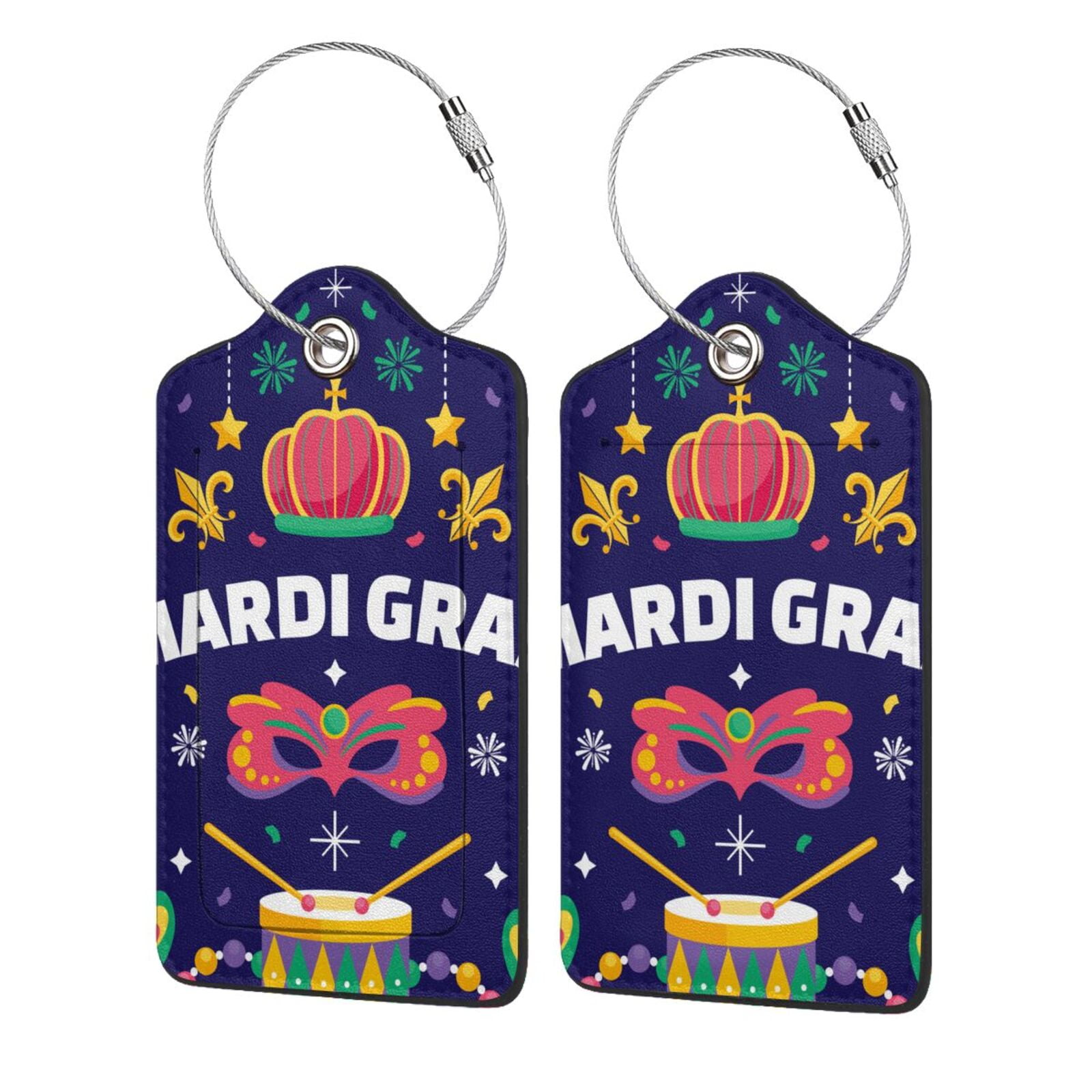 mardi gras luggage tags